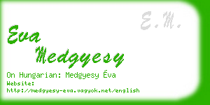eva medgyesy business card